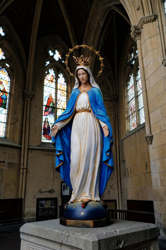 Our Lady of Grace Statue Catholic Virgin Mary Statue Religious Figurine Prayer Altar Decor Catholic Gift Home Decor __etsy:8049716314