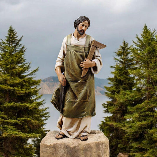 St. Joseph the Worker Statue, Church Supplies, Catholic Catholic Gifts. Home Decor Tabletop Items