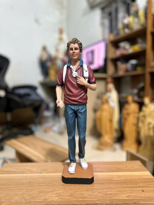 Handcrafted Blessed Carlo Acutis Statue: Catholic Youth Saint Decor __etsy:6897641363
