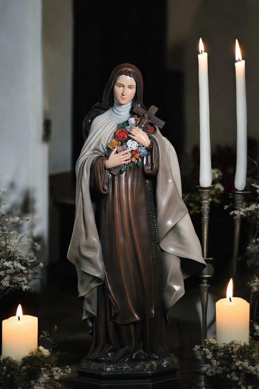 Handmade Saint Teresa Statue: Catholic Home Altar Figurine (etsy image id: 7356256091)