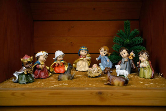Hand-Painted Mini Nativity Set | 6cm Figurines, Christmas Creche Decor (etsy image id: 7390641977)