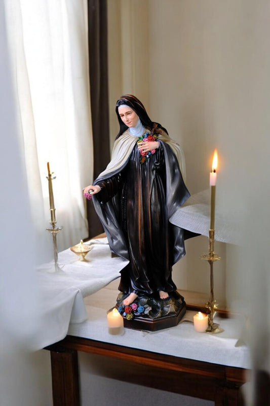Handmade Saint Teresa Statue 42cm | Hand-Painted Catholic Figurine