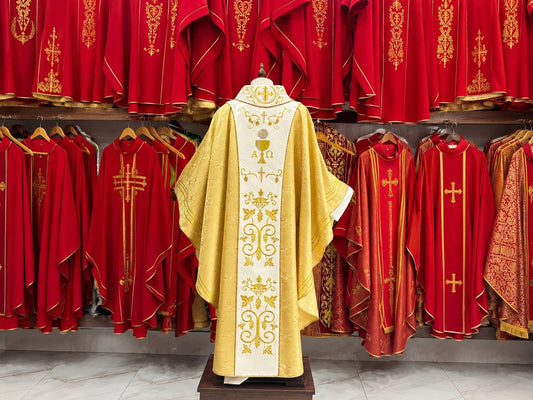 Catholic Chasuble Custom Priest Vestment Handmade Embroidered Liturgical Robe Church Mass Vestment Clergy Gift All Colors (etsy image id: 8018662826)