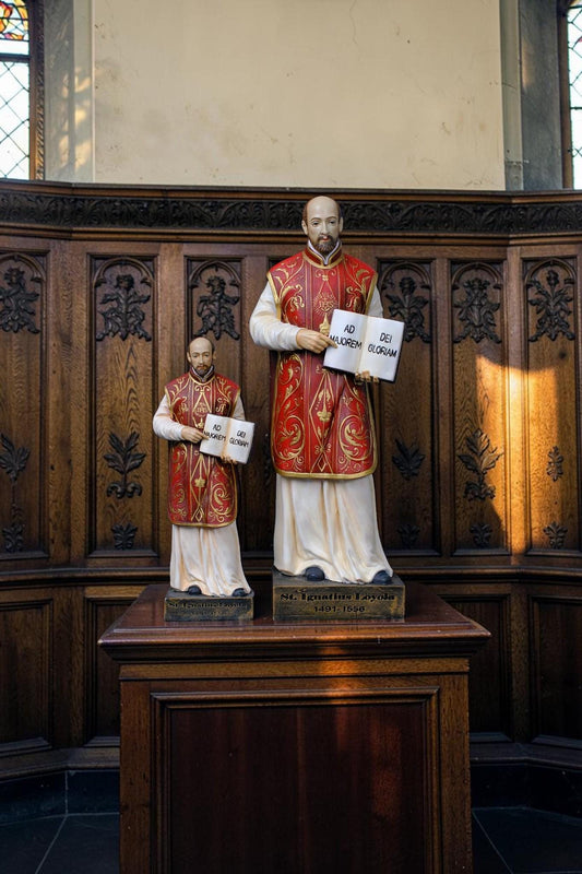 Handmade St Ignatius of Loyola Statue Catholic Saint Figurine Jesuit Priest Statue Religious Home Altar Catholic Gift Decor