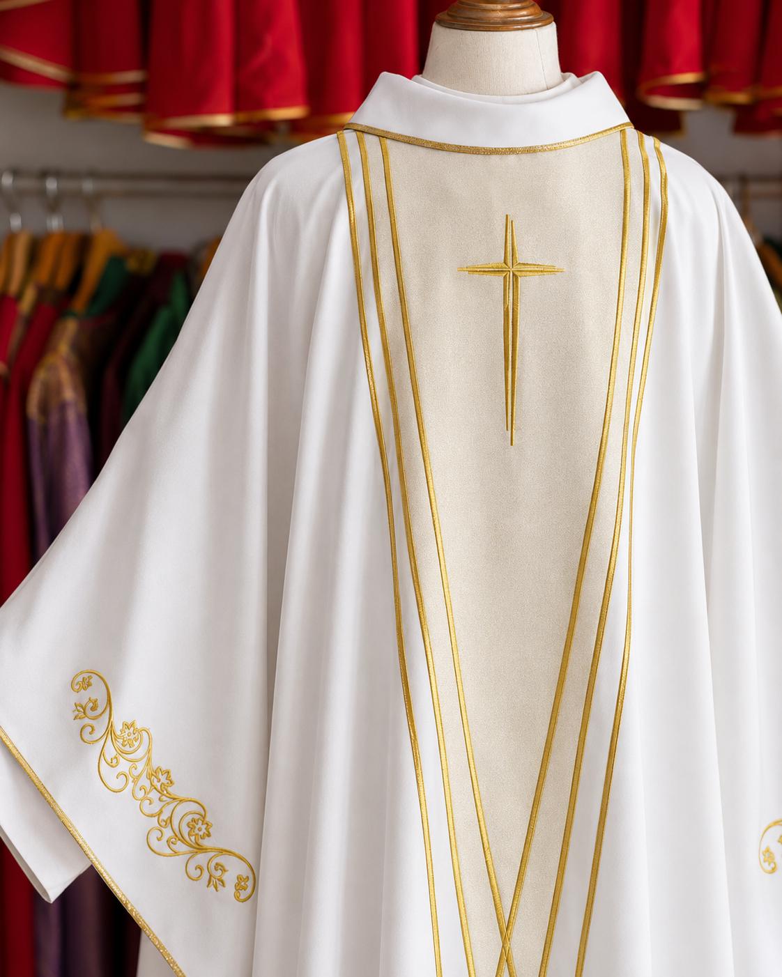 Catholic Chasuble Priest Vestment Custom Handmade Liturgical Vestment Clergy Robe Church Garment Catholic Gift for Priest __etsy:8113954333