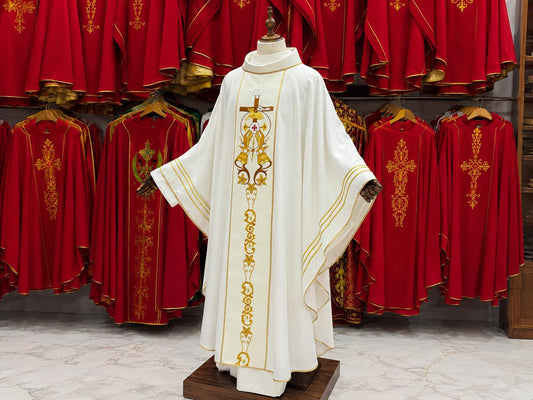 Catholic Chasuble Priest Vestment Custom Liturgical Vestment Handmade Church Robe Clergy Garment Catholic Gift for Priest __etsy:8066010314