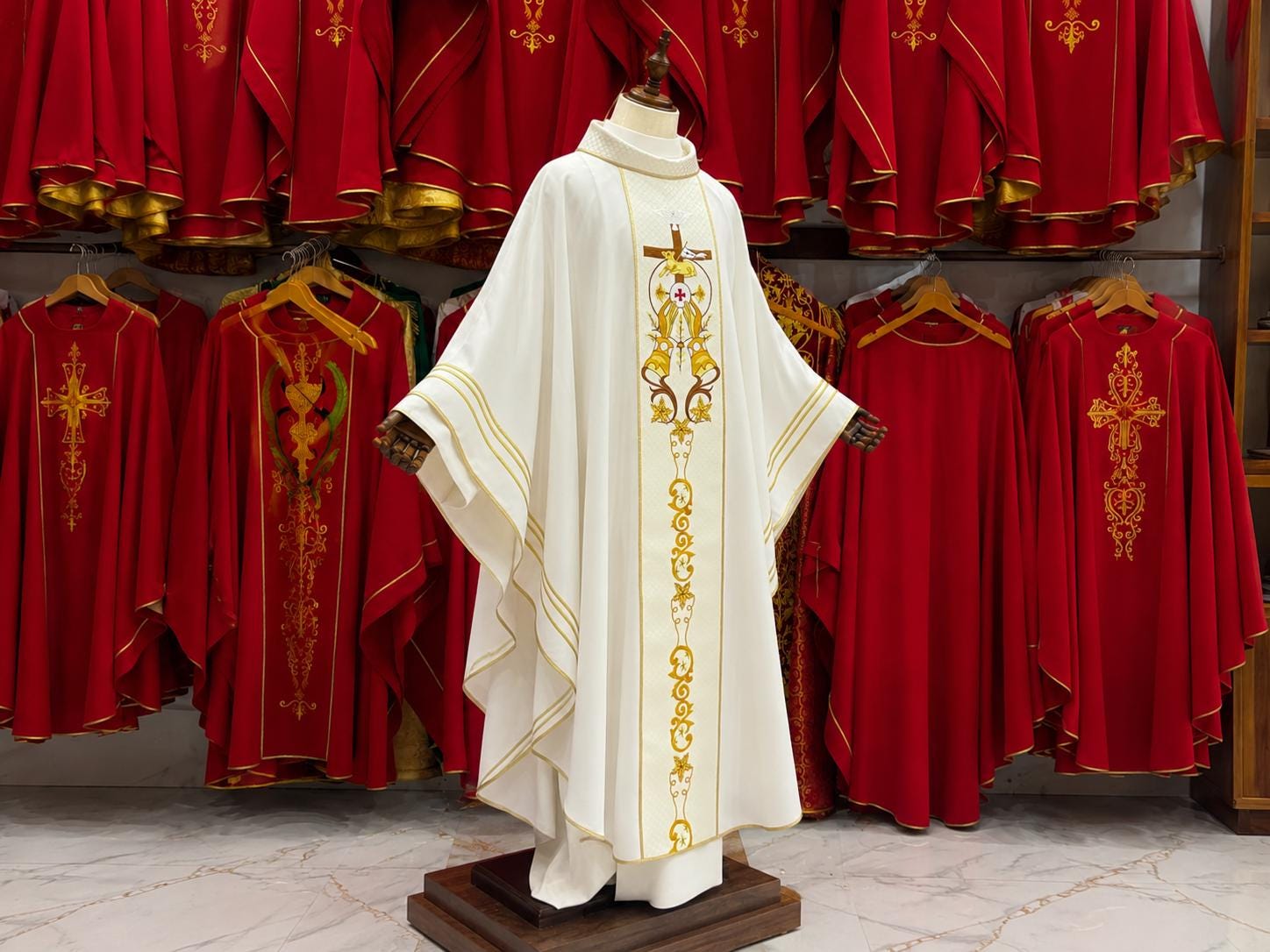 Catholic Chasuble Priest Vestment Custom Liturgical Vestment Handmade Church Robe Clergy Garment Catholic Gift for Priest __etsy:8066010296