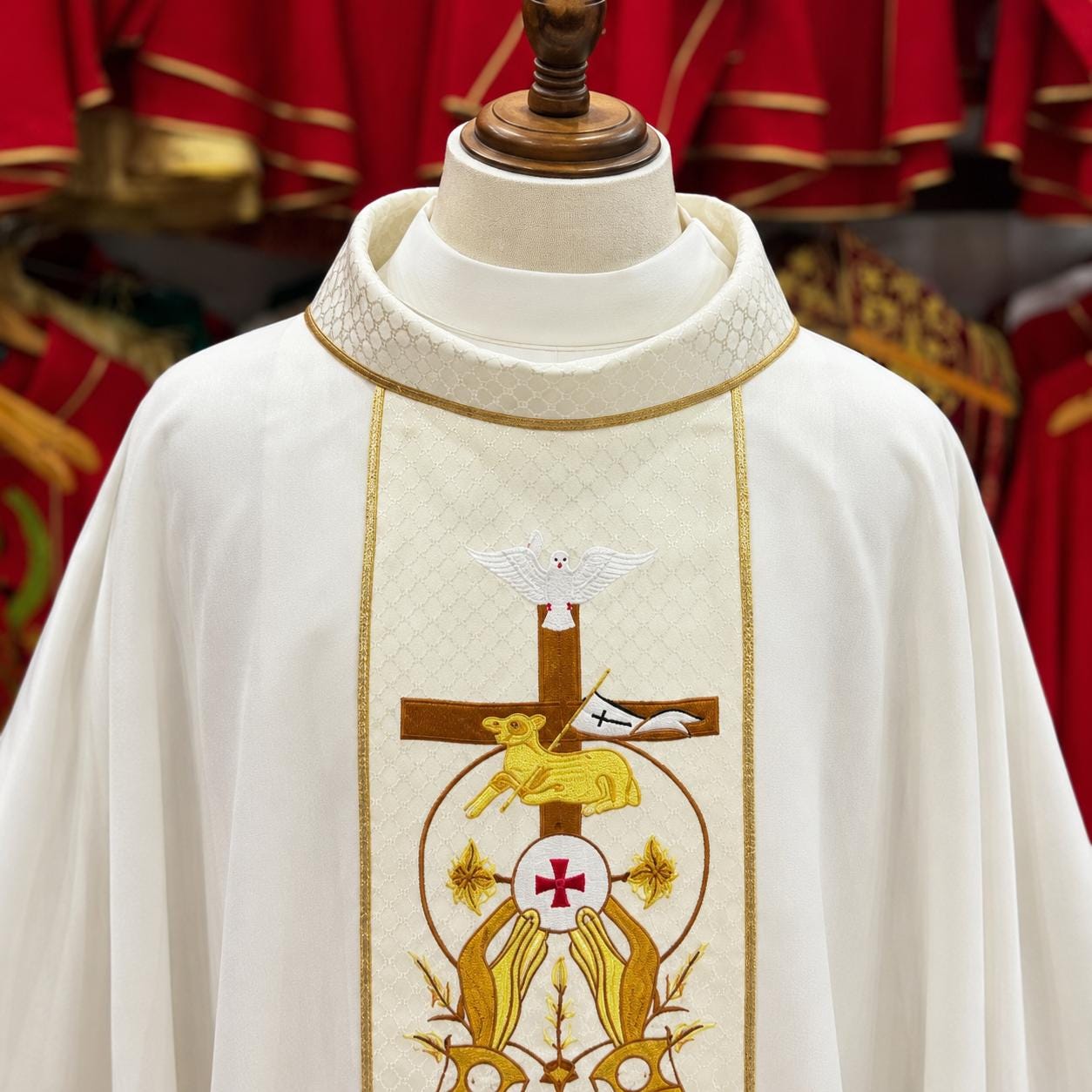 Catholic Chasuble Priest Vestment Custom Liturgical Vestment Handmade Church Robe Clergy Garment Catholic Gift for Priest __etsy:8113927705