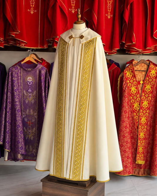 Catholic Cope Vestment Custom Priest Cope Handmade Liturgical Vestment Church Cloak Clergy Garment Catholic Gift for Priest __etsy:8113887255