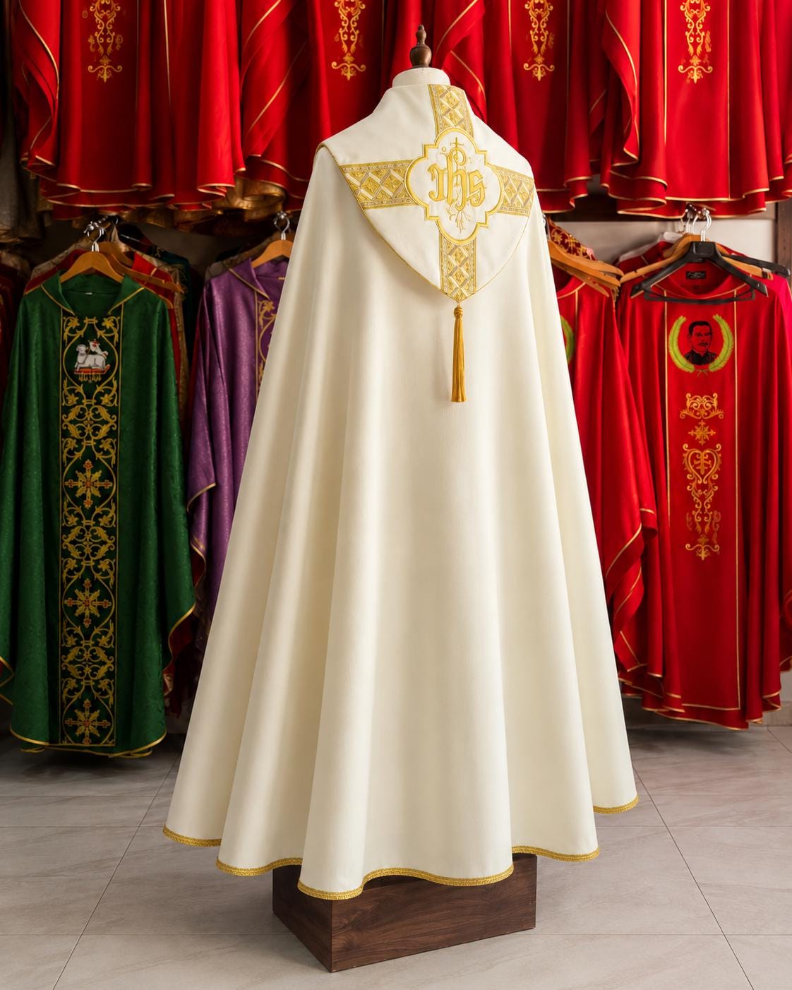 Catholic Cope Vestment Custom Priest Cope Handmade Liturgical Vestment Church Cloak Clergy Garment Catholic Gift for Priest __etsy:8065969526