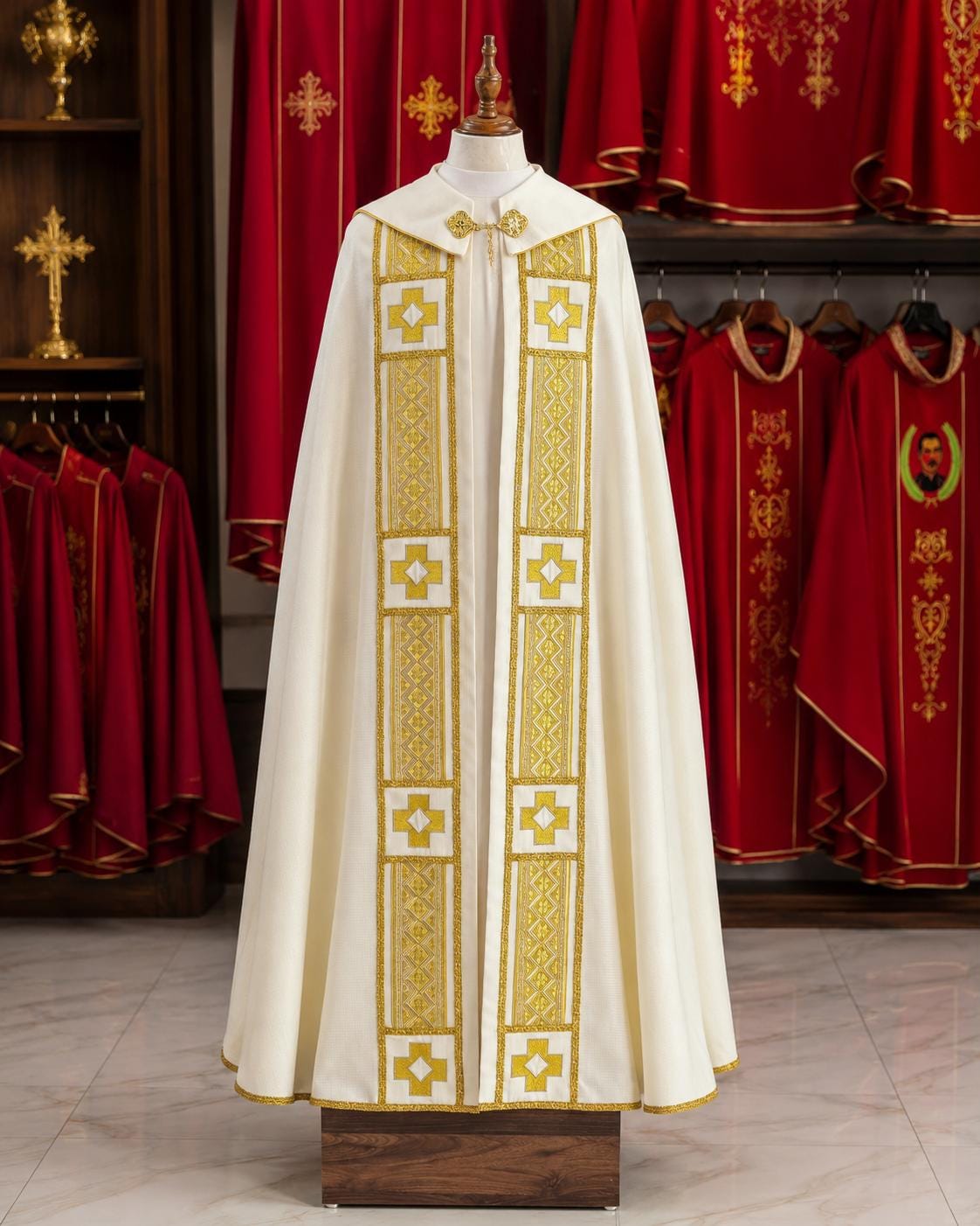 Custom Catholic Cope Vestment: Handmade Liturgical Clergy Robe for Church Services __etsy:8113905895