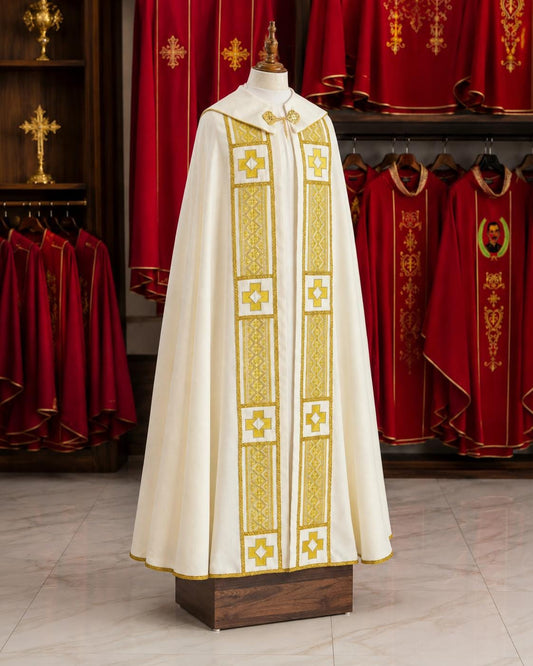 Custom Catholic Cope Vestment: Handmade Liturgical Clergy Robe for Church Services __etsy:8113905363