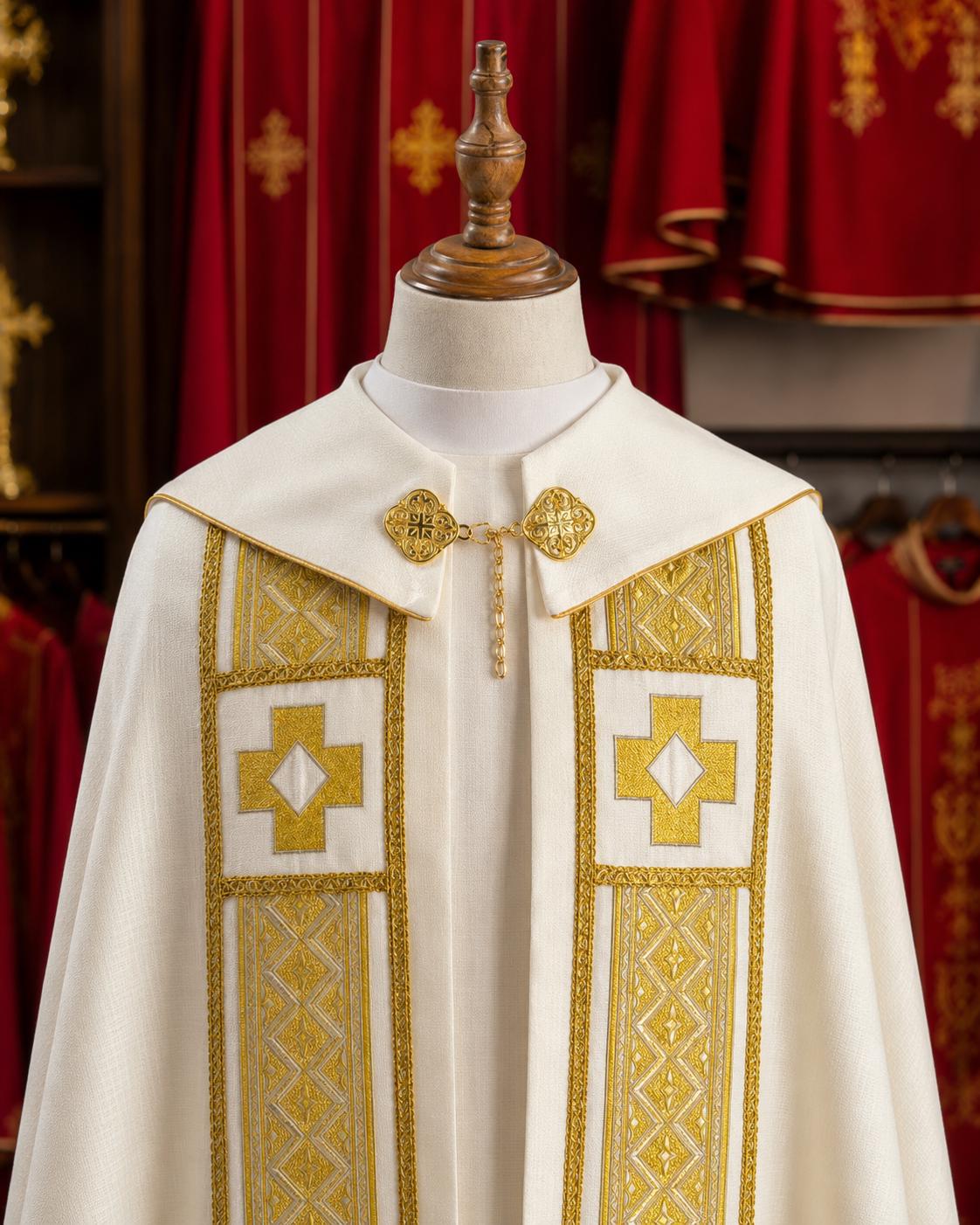 Custom Catholic Cope Vestment: Handmade Liturgical Clergy Robe for Church Services __etsy:8113905353