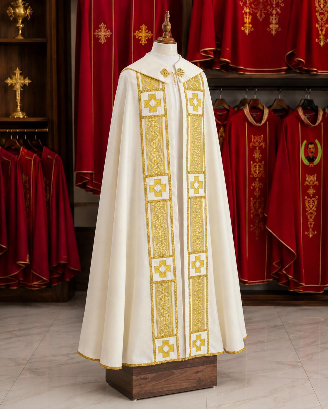 Custom Catholic Cope Vestment: Handmade Liturgical Clergy Robe for Church Services __etsy:8065987110