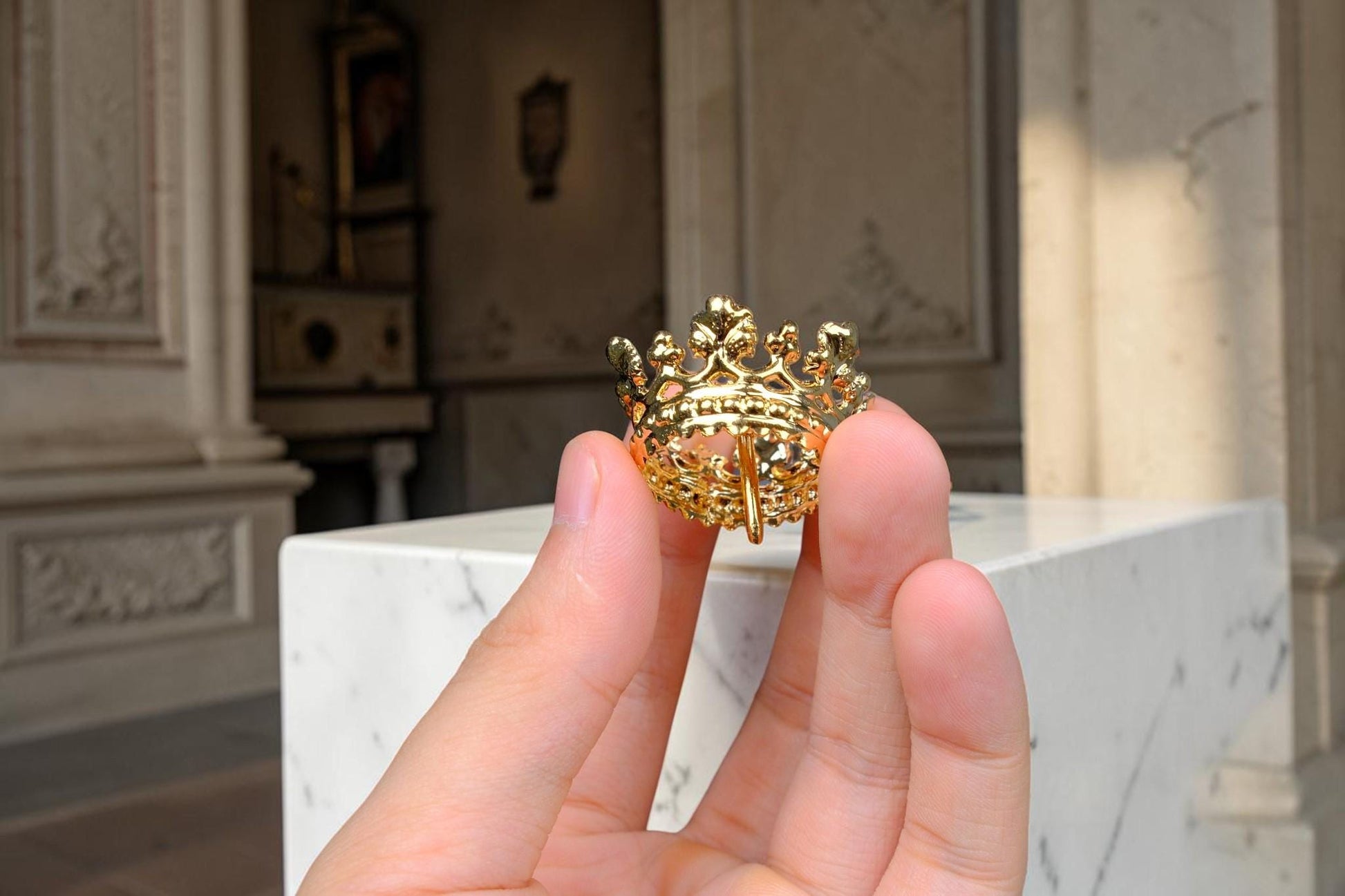 Gold Plated Brass Crown for Catholic Statues, Religious Statue Replacement Headwear __etsy:8175215073