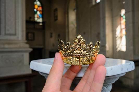 Gold Plated Brass Crown for Catholic Statues, Religious Statue Replacement Headwear __etsy:8175202473