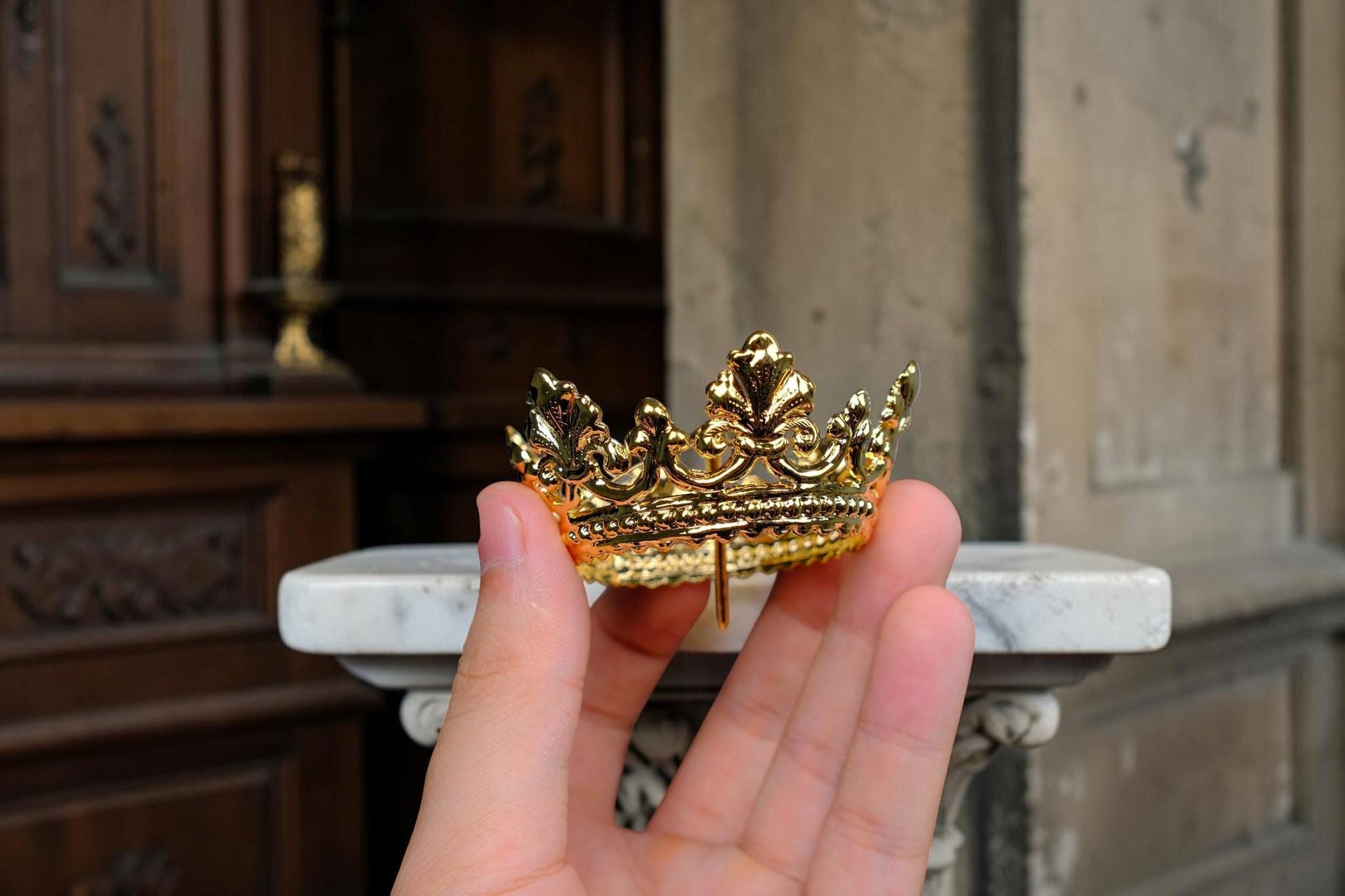Gold Plated Brass Crown for Catholic Statues, Religious Statue Replacement Headwear __etsy:8175203967