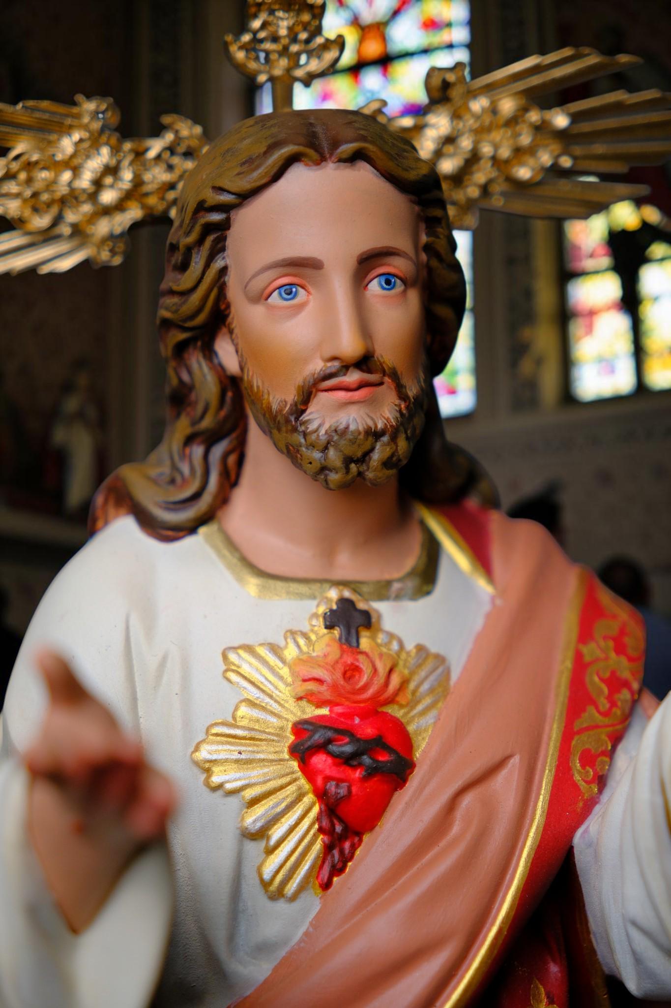 Sacred Heart of Jesus Statue 40cm Catholic Statue Handmade Religious Figurine Prayer Altar Decor Catholic Gift Home Shrine __etsy:8089215832