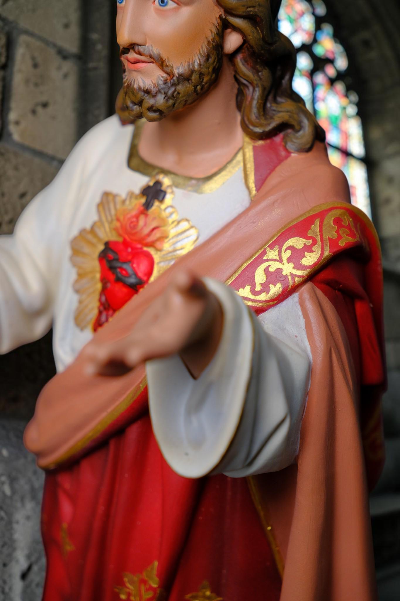 Sacred Heart of Jesus Statue 40cm Catholic Statue Handmade Religious Figurine Prayer Altar Decor Catholic Gift Home Shrine __etsy:8137124399