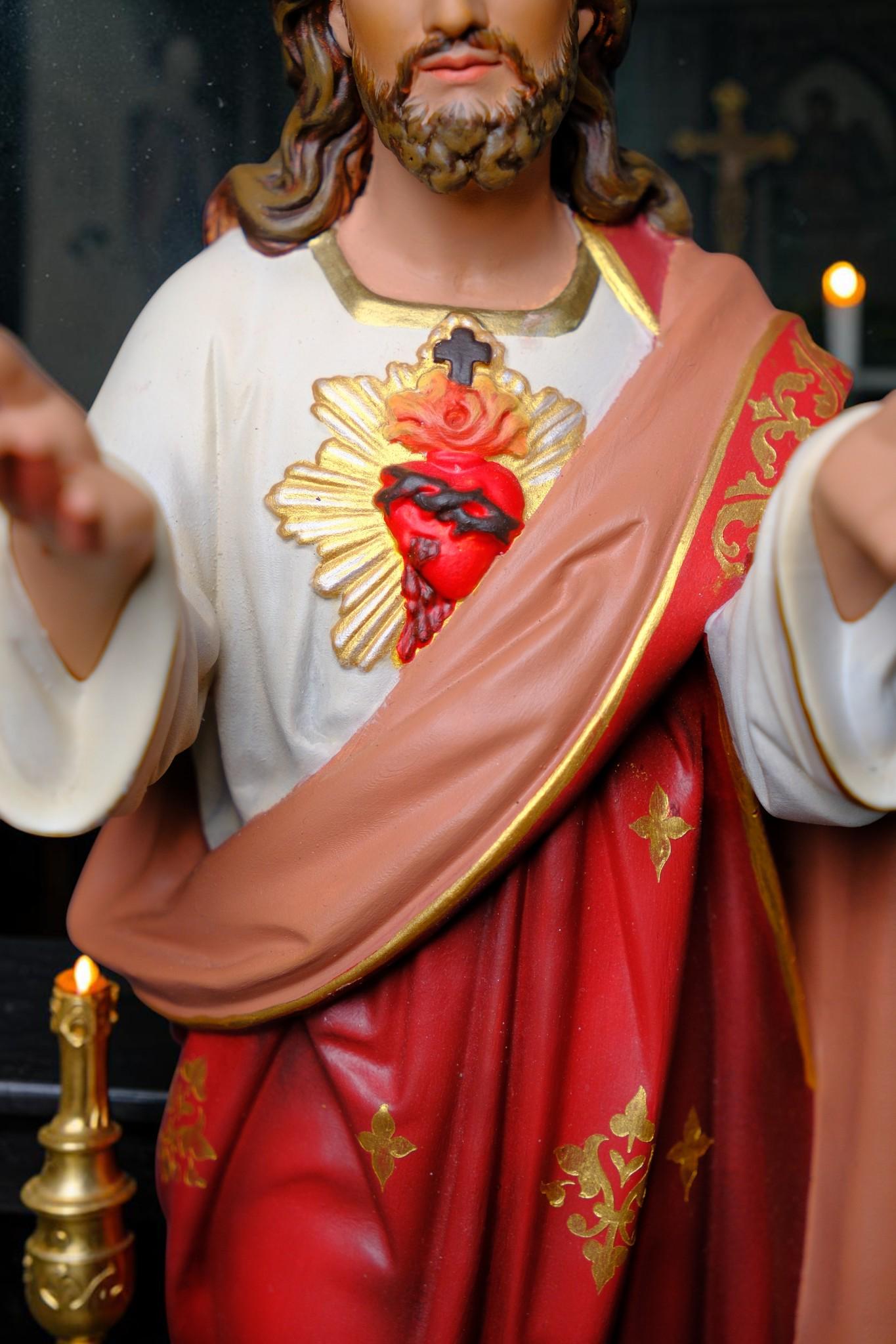 Sacred Heart of Jesus Statue 40cm Catholic Statue Handmade Religious Figurine Prayer Altar Decor Catholic Gift Home Shrine __etsy:8089218182
