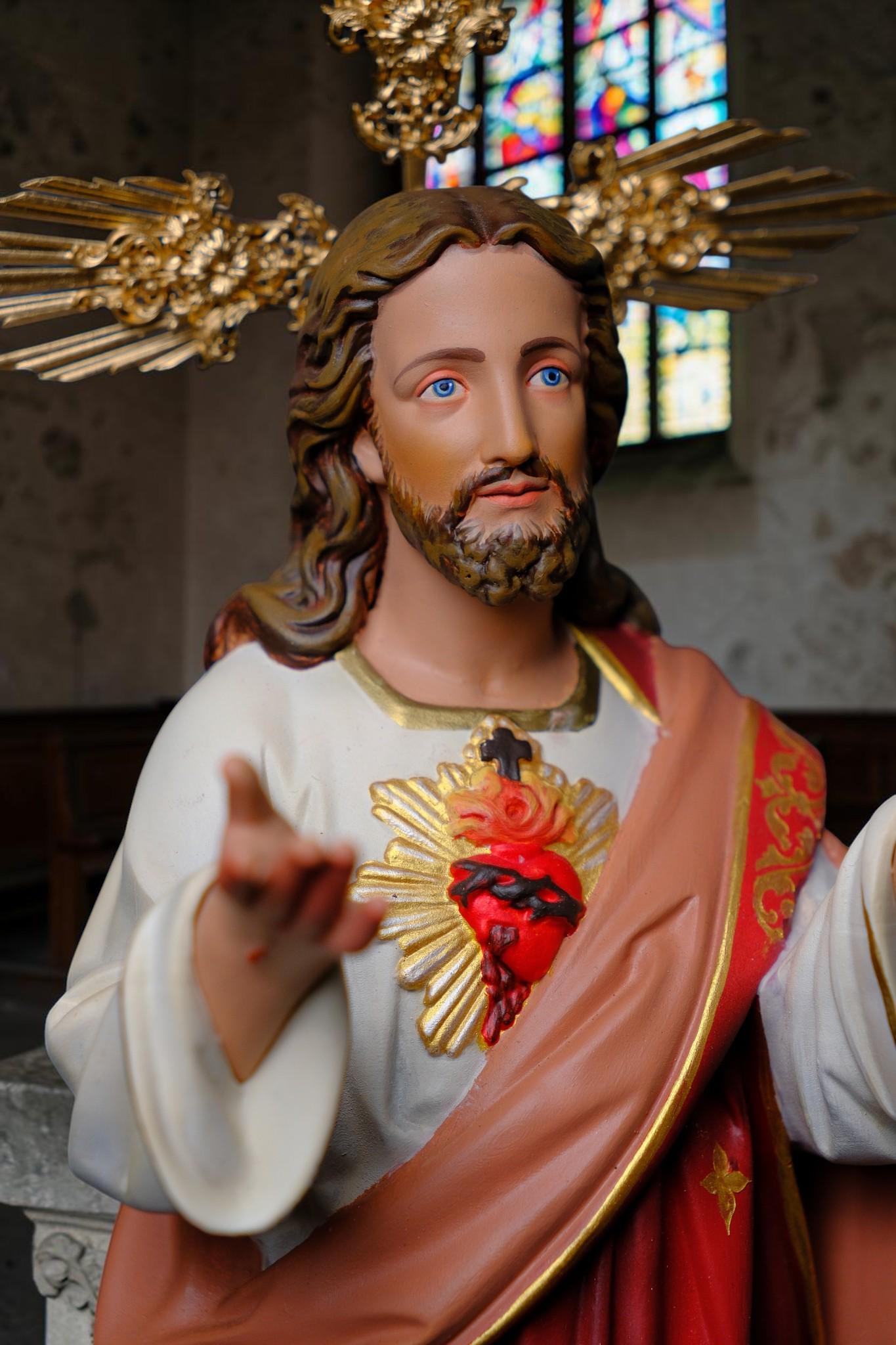 Sacred Heart of Jesus Statue 40cm Catholic Statue Handmade Religious Figurine Prayer Altar Decor Catholic Gift Home Shrine __etsy:8137113197