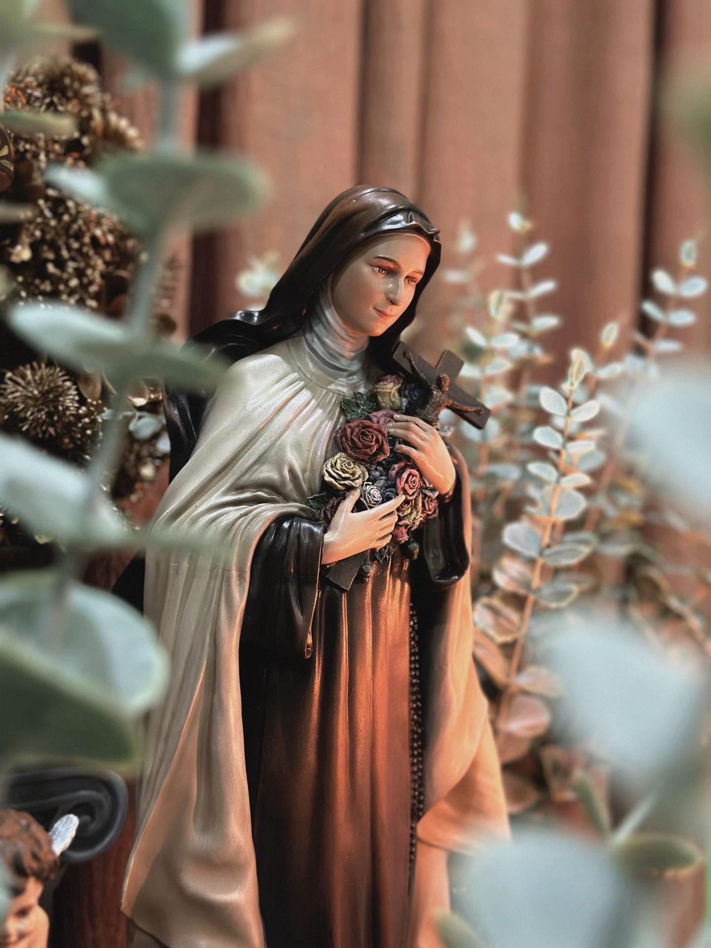Handmade Saint Teresa Statue: Catholic Home Altar Figurine (etsy image id: 6921326082)