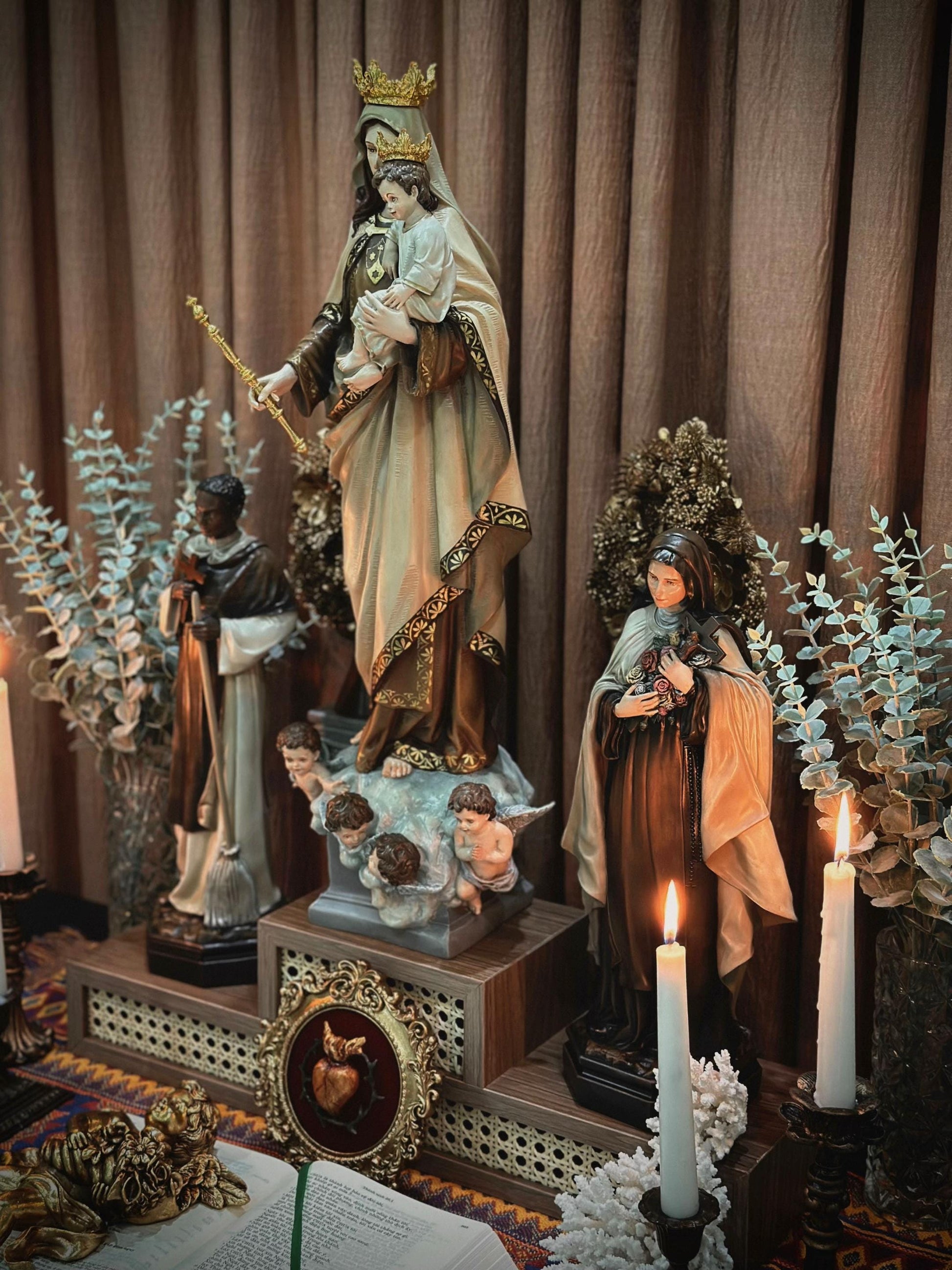Handmade Saint Teresa Statue: Catholic Home Altar Figurine (etsy image id: 6921326194)
