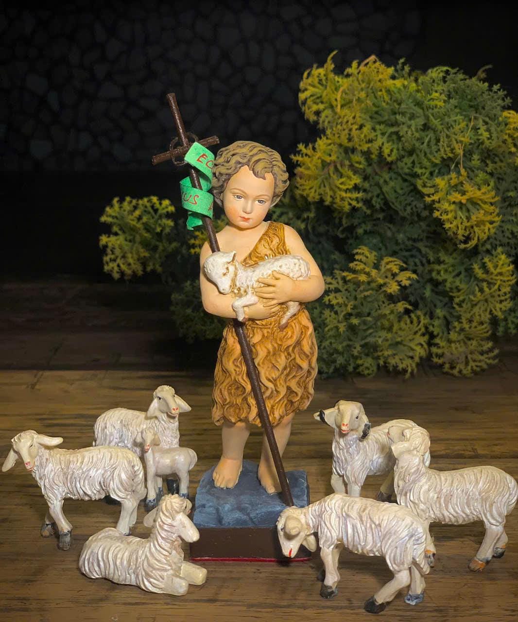 Handmade Saint John the Baptist Statue: Catholic Home Altar Decor (etsy image id: 6930773496)