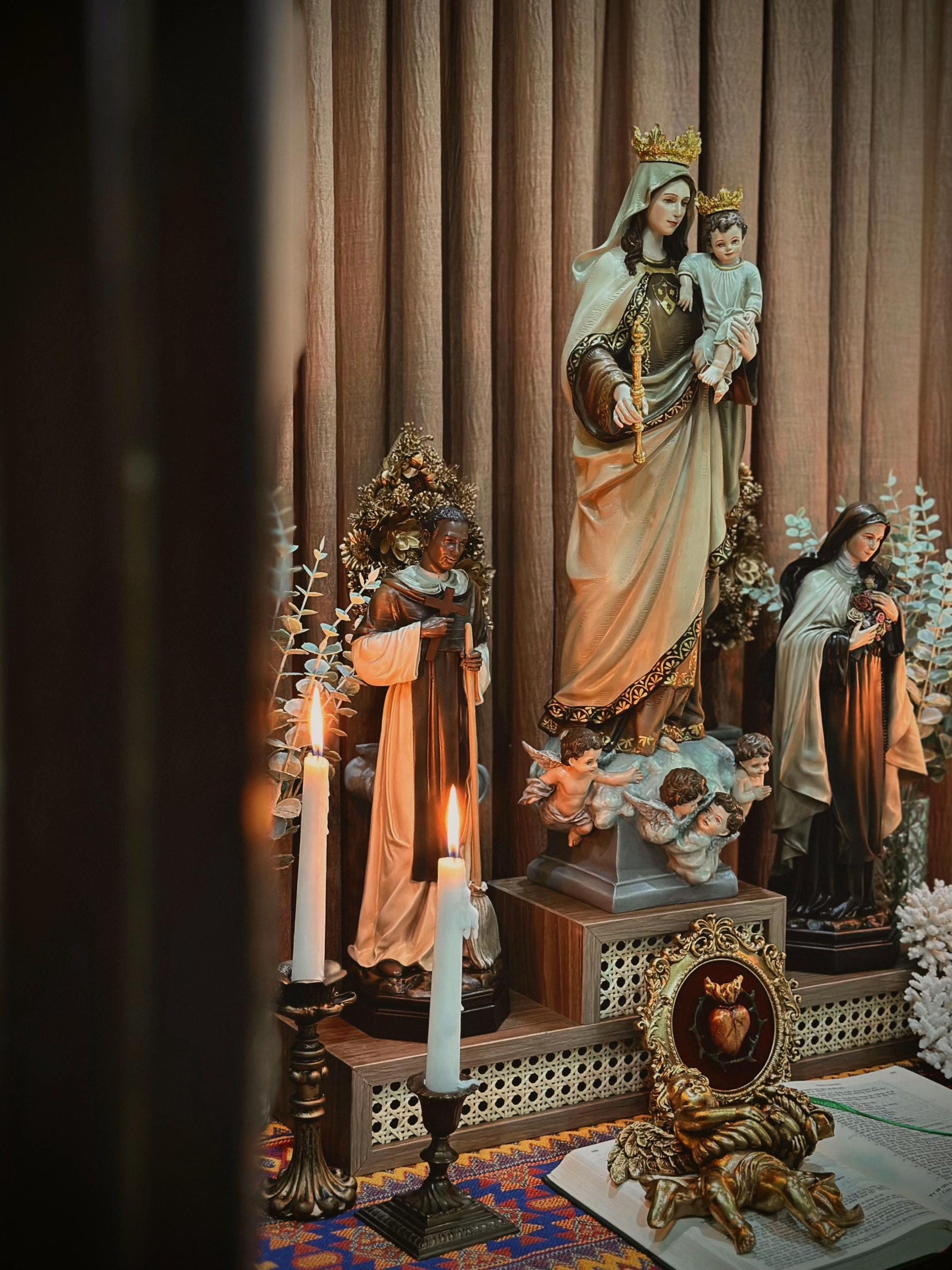 Handmade Saint Teresa Statue: Catholic Home Altar Figurine (etsy image id: 6969299677)