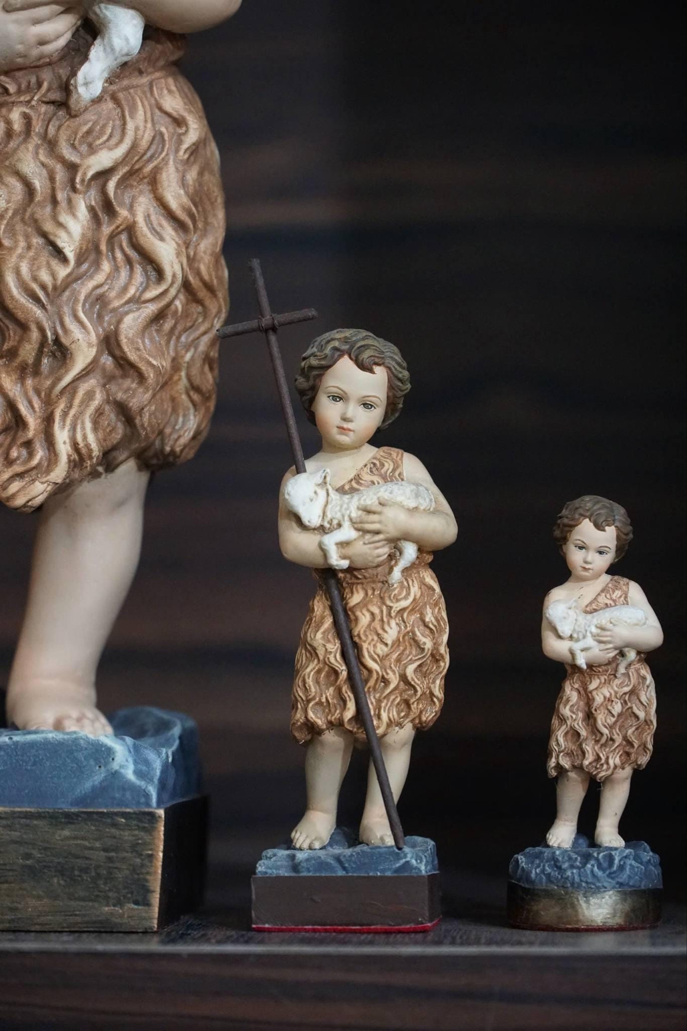 Handmade Saint John the Baptist Statue: Catholic Home Altar Decor (etsy image id: 6978743533)
