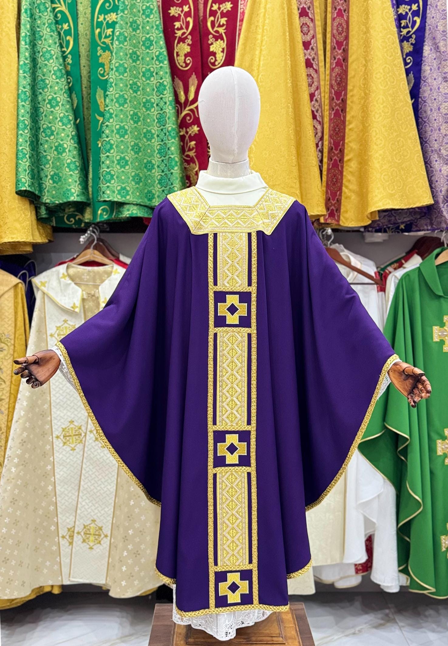 Handmade Catholic Chasuble: Custom Embroidered Priest Vestment (etsy image id: 7171842606)
