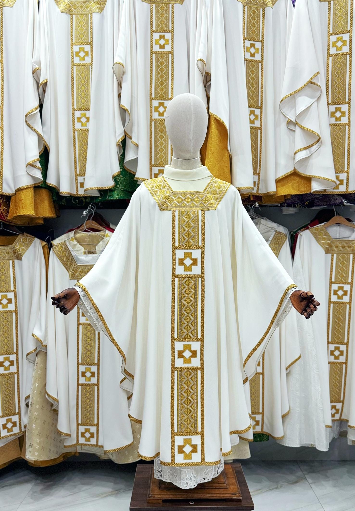 Handmade Catholic Chasuble: Custom Embroidered Priest Vestment (etsy image id: 7171874158)