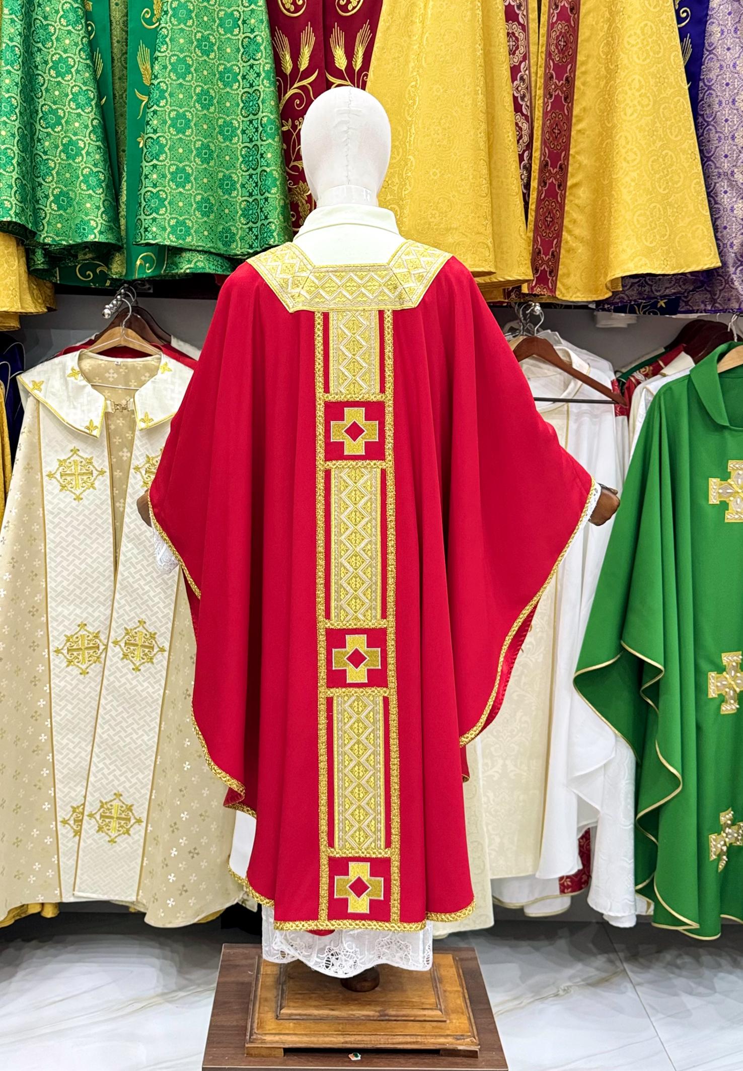 Handmade Catholic Chasuble: Custom Embroidered Priest Vestment (etsy image id: 7219830609)
