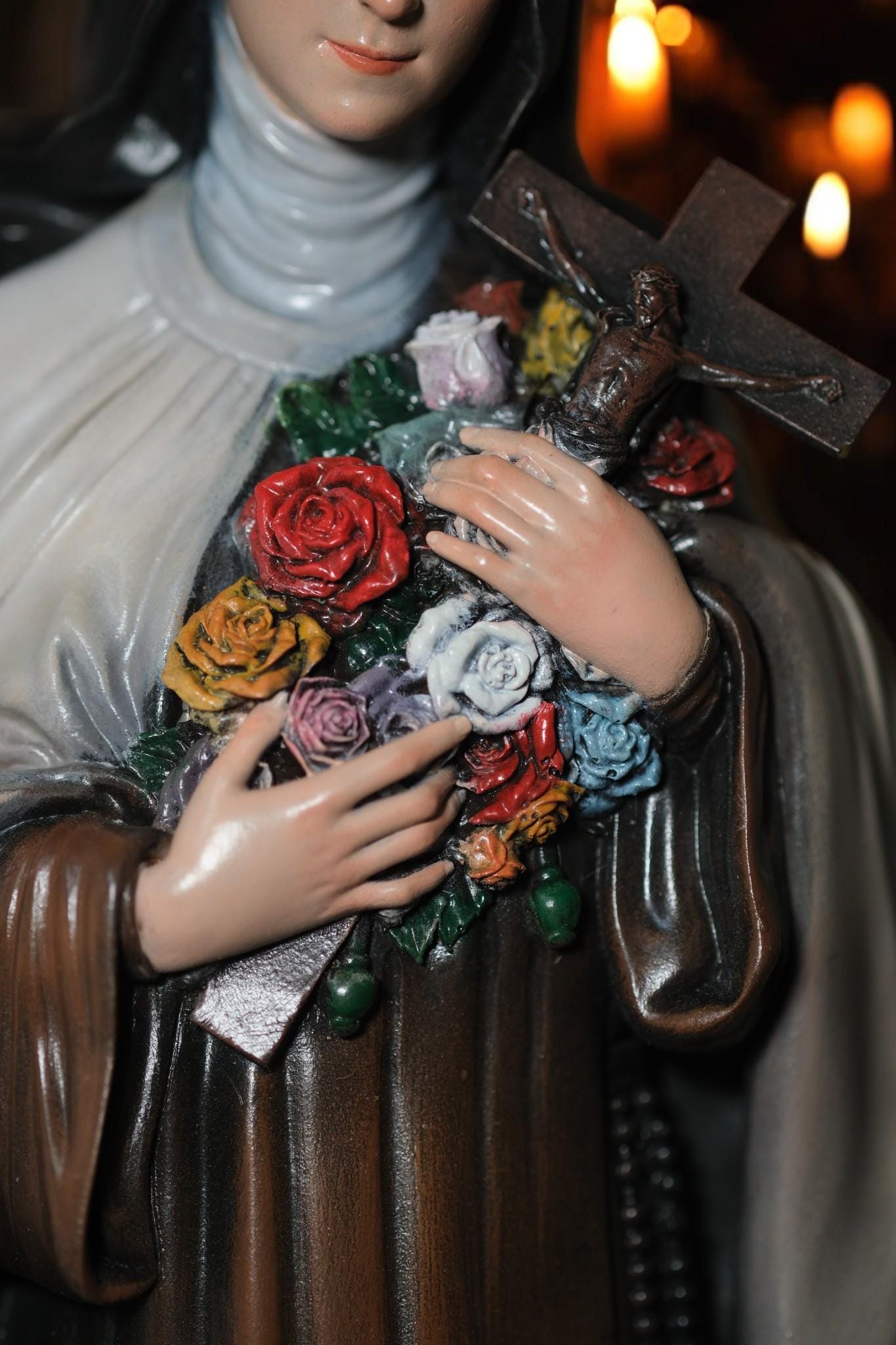 Handmade Saint Teresa Statue: Catholic Home Altar Figurine (etsy image id: 7307999334)