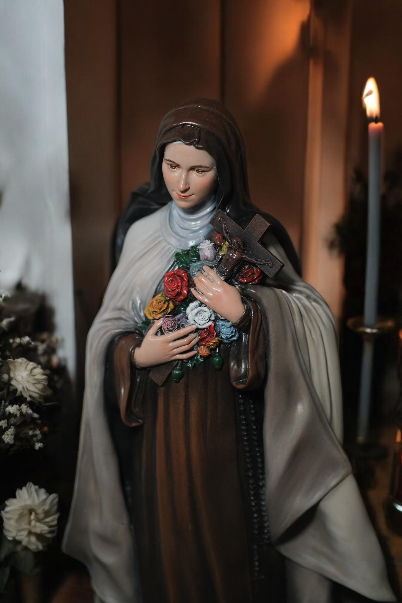 Handmade Saint Teresa Statue: Catholic Home Altar Figurine (etsy image id: 7307999342)