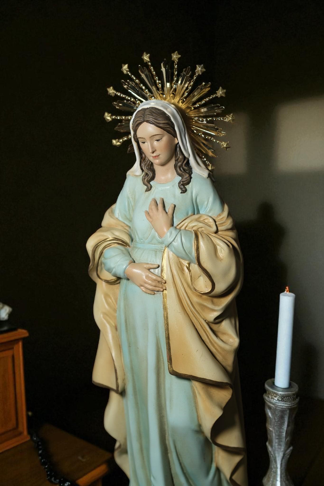 Our Lady of Hope Statue: 30cm Handcrafted Gold-Plated Crown (etsy image id: 7308061814)