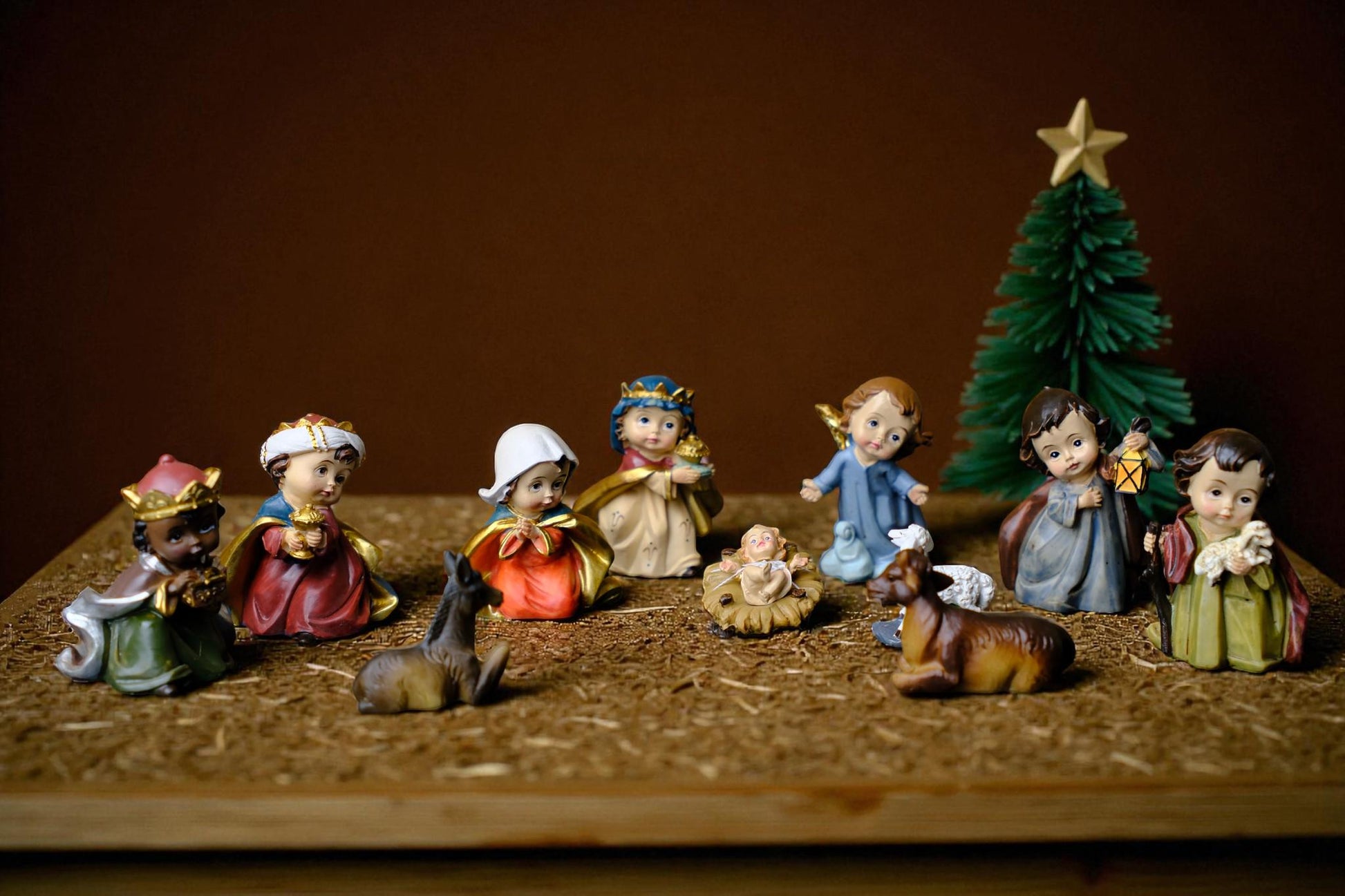 Hand-Painted Mini Nativity Set | 6cm Figurines, Christmas Creche Decor (etsy image id: 7342704418)