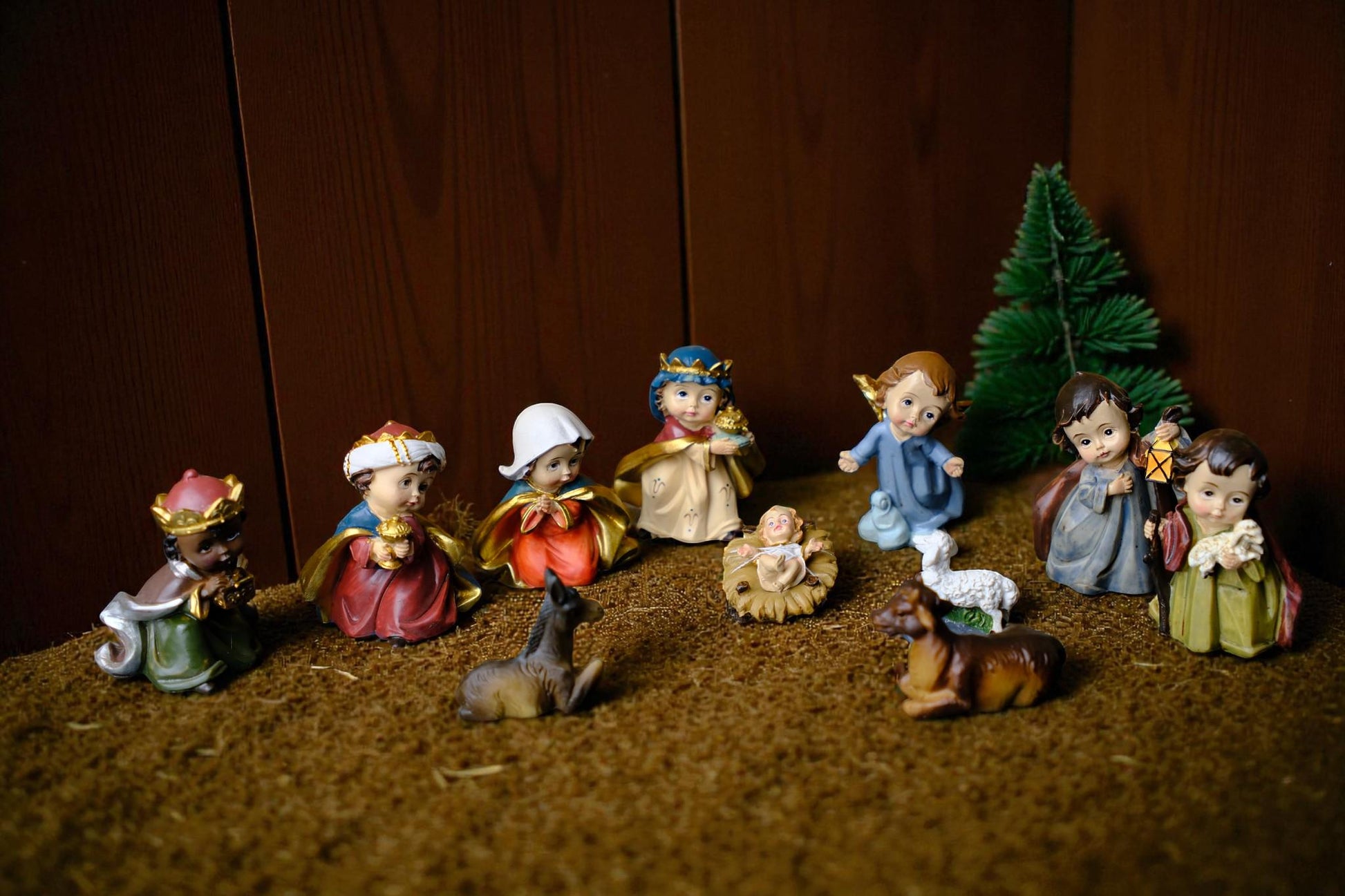 Hand-Painted Mini Nativity Set | 6cm Figurines, Christmas Creche Decor (etsy image id: 7342705438)