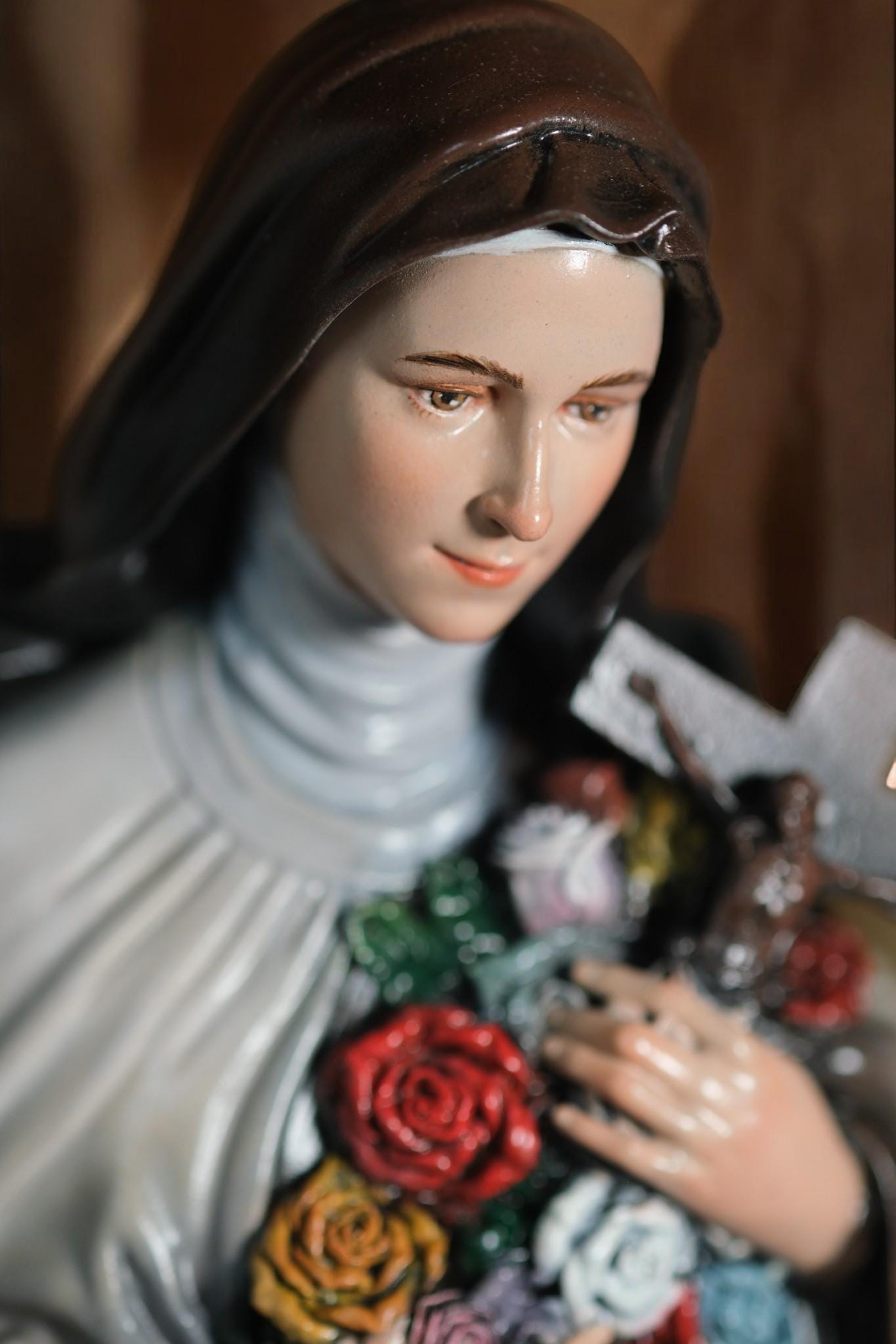 Handmade Saint Teresa Statue: Catholic Home Altar Figurine (etsy image id: 7355961295)
