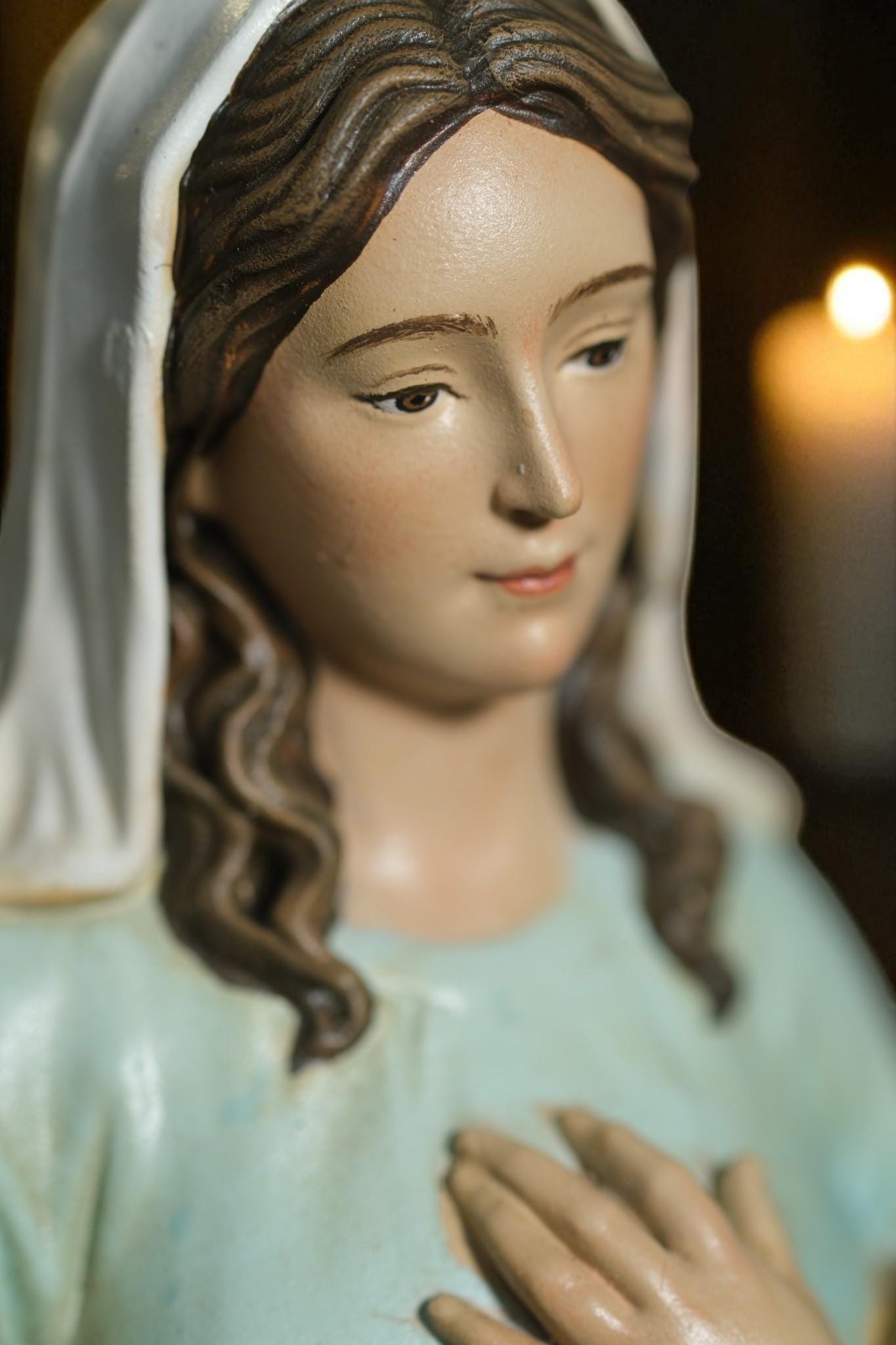 Our Lady of Hope Statue: 30cm Handcrafted Gold-Plated Crown (etsy image id: 7356023633)