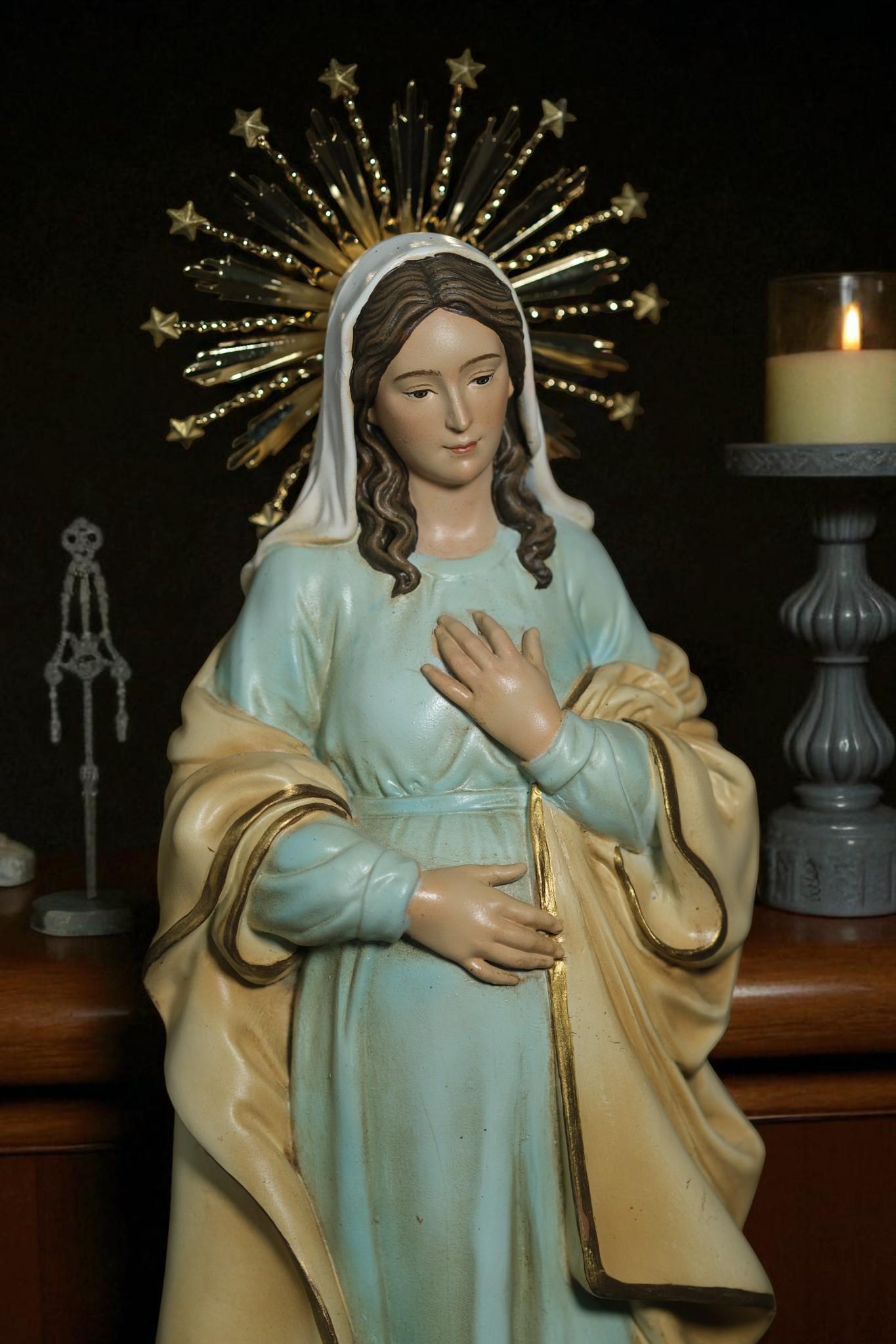Our Lady of Hope Statue: 30cm Handcrafted Gold-Plated Crown (etsy image id: 7356023637)