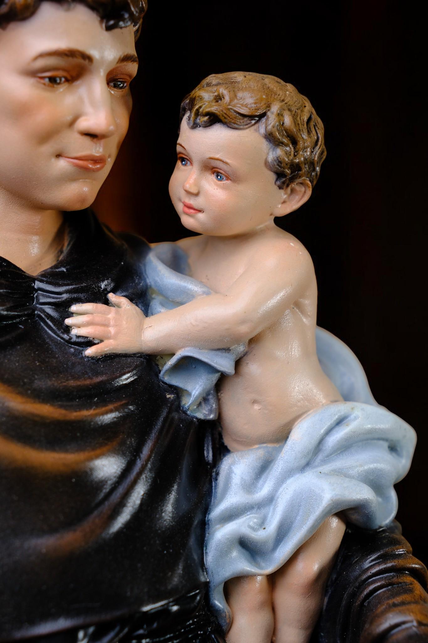 Handmade Saint Anthony of Padua Statue: Catholic Home Altar Decor (etsy image id: 7363579898)