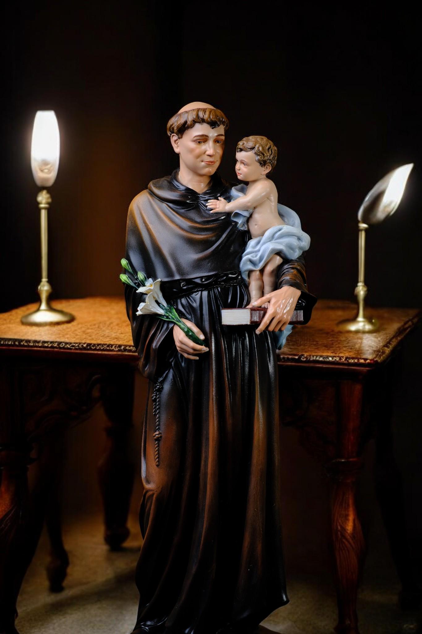 Handmade Saint Anthony of Padua Statue: Catholic Home Altar Decor (etsy image id: 7363580694)