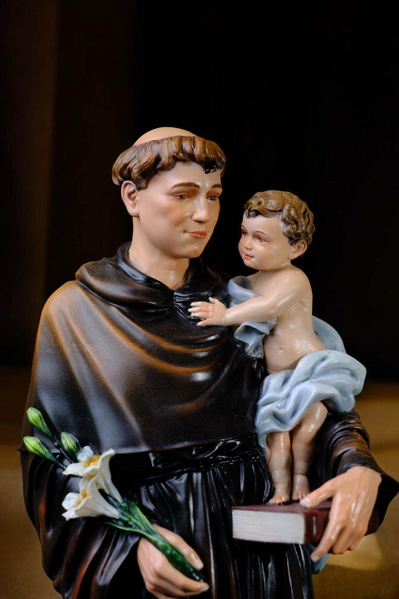 Handmade Saint Anthony of Padua Statue: Catholic Home Altar Decor (etsy image id: 7363582870)