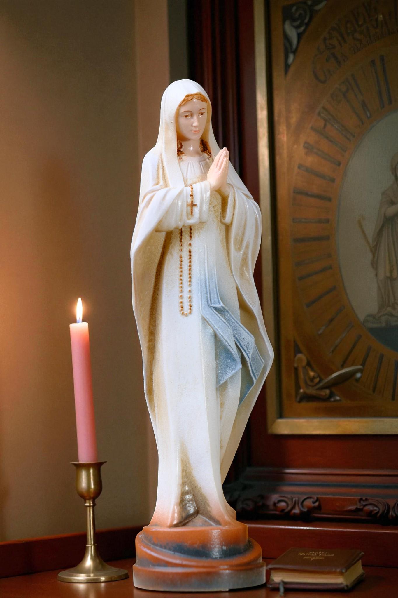 Hand-Painted Virgin Mary Statue (12cm) | Catholic Prayer Decor (etsy image id: 7363644290)