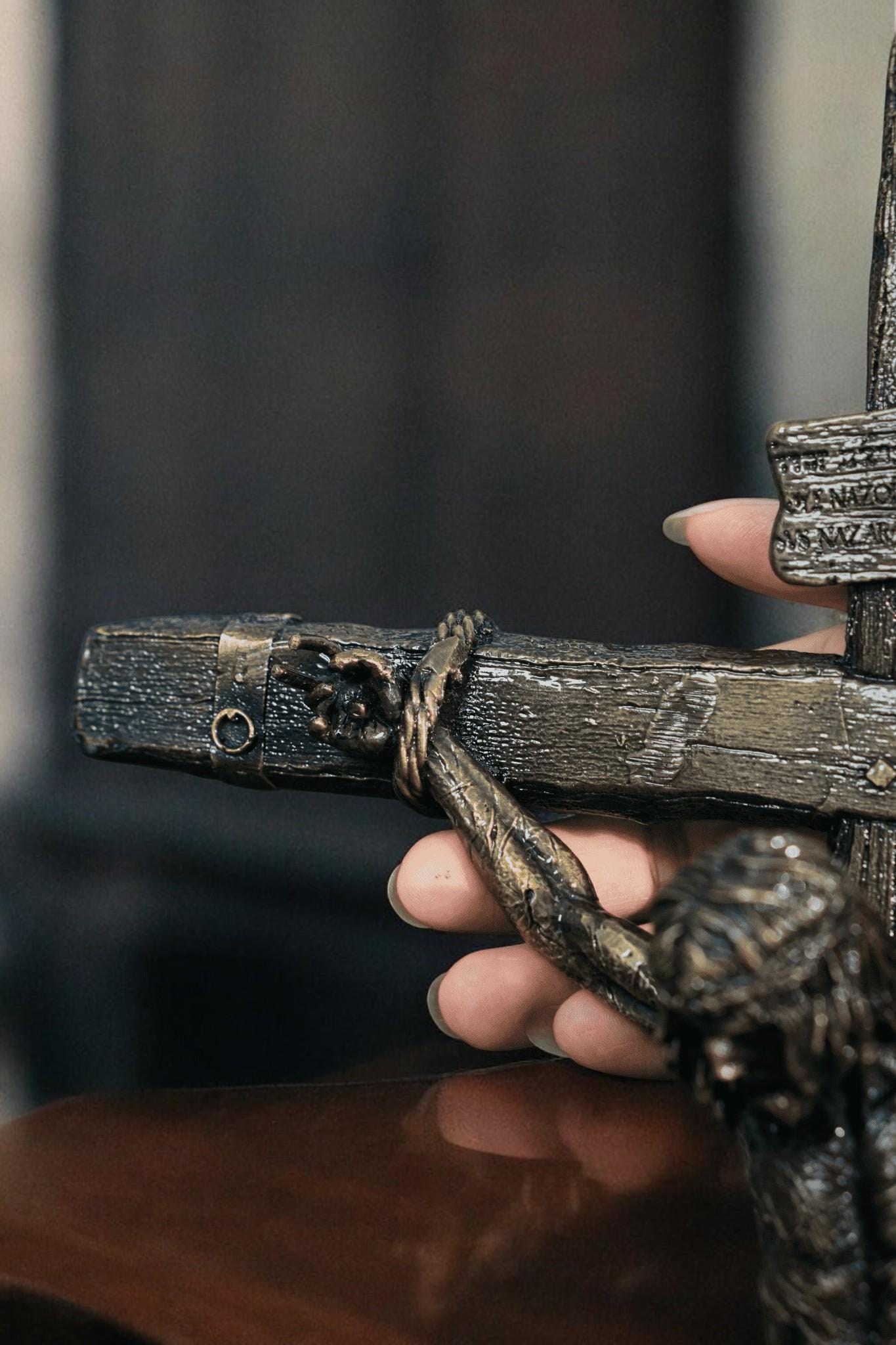 Antique Brass Jesus Crucifix 50cm | Hand-Finished Altar Decor (etsy image id: 7378554140)