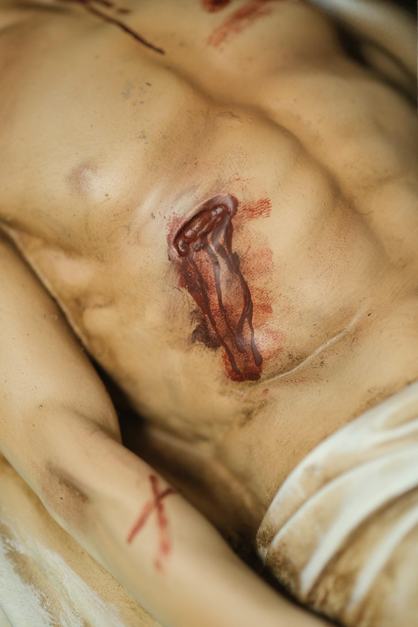 Handcrafted Jesus Entombment Statue: Antique-Style Catholic Figurine (etsy image id: 7387218960)