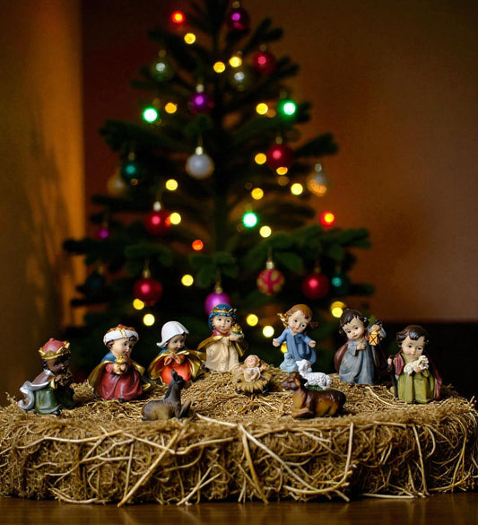 Hand-Painted Mini Nativity Set | 6cm Figurines, Christmas Creche Decor (etsy image id: 7390629775)