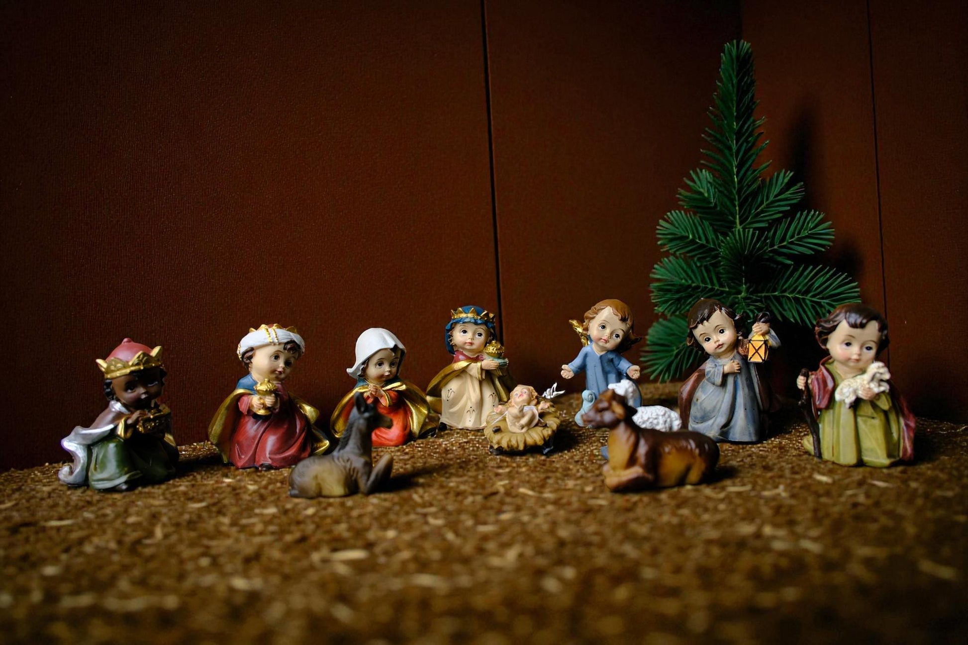 Hand-Painted Mini Nativity Set | 6cm Figurines, Christmas Creche Decor (etsy image id: 7390640337)