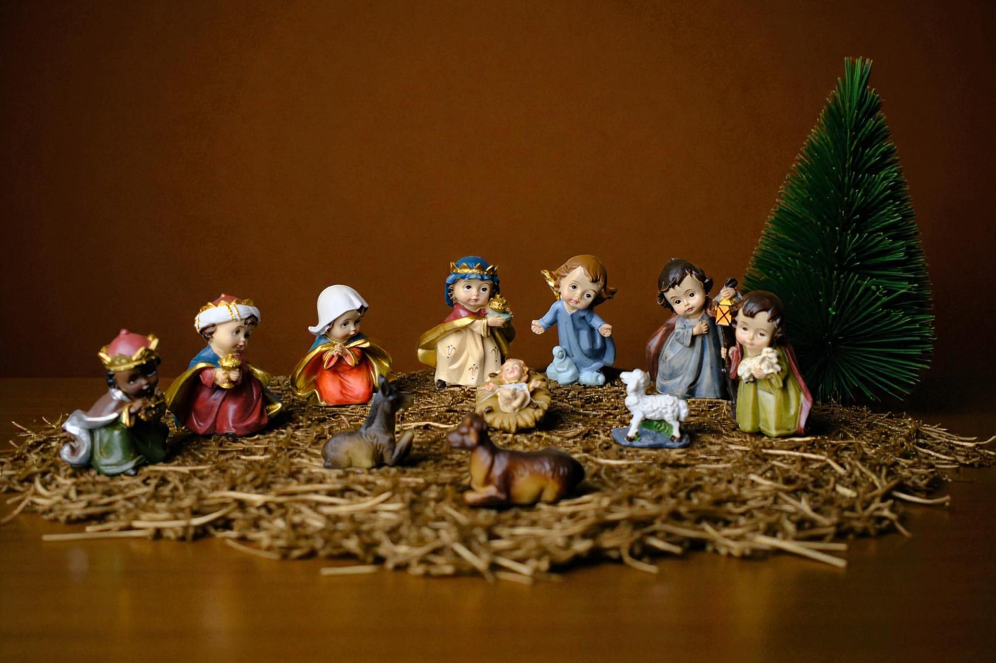 Hand-Painted Mini Nativity Set | 6cm Figurines, Christmas Creche Decor (etsy image id: 7390641291)